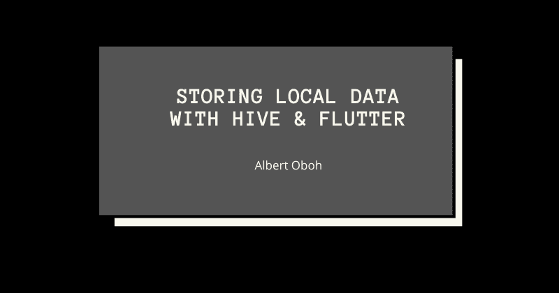 Storing local data with hive (and provider) in flutter